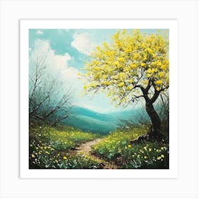 Yellow Tree Art Print