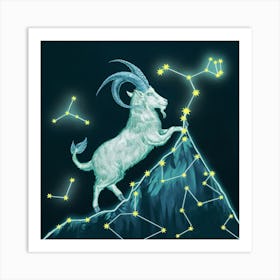 Goat In The Sky 4 Art Print