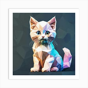 Polygonal Cat Art Print