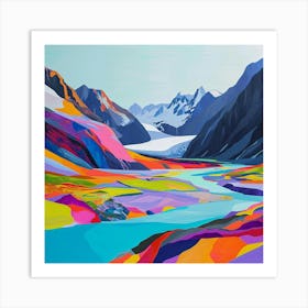 Colourful Abstract Jostedalsbreen National Park Norway 2 Art Print