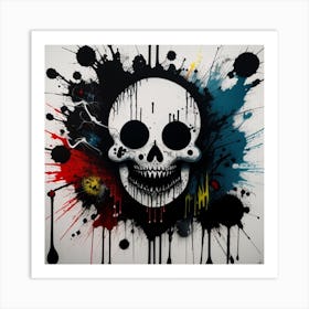 Skull Splatter 4 Art Print