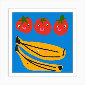 Abstract fruits Art Print