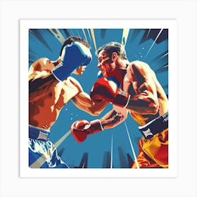 Boxing Fight Art Print