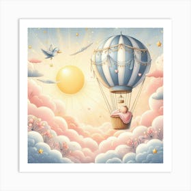 Hot Air Balloon In The Sky Art Print