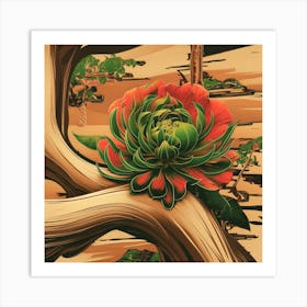 Asian Flower Art Print