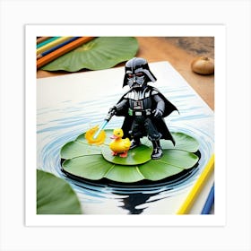 Darth Vader And Duck 1 Art Print