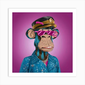 Monkey In A Hat Art Print