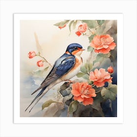 Swallow Bird Art Print