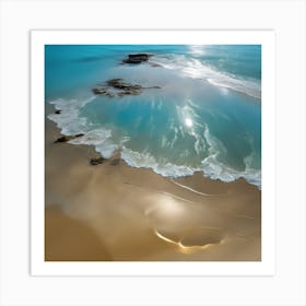 Incoming Tide, White Surf on a Calm Sea 1 Art Print