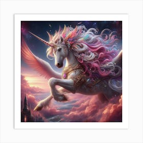 Unicorn In The Sky Art Print