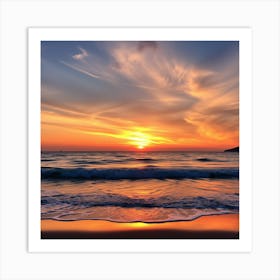 Sunset On The Beach Art Print