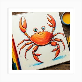 Crab Drawing 1 Art Print