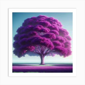 Purple Tree 1 Art Print