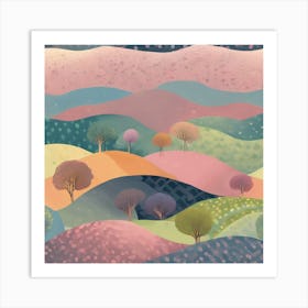 Landscape Of Trees Art Print