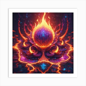 Fire Sphere Art Print