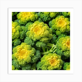 Close Up Of Broccoli 16 Art Print