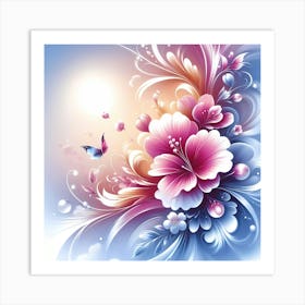 Floral Wallpaper 5 Art Print