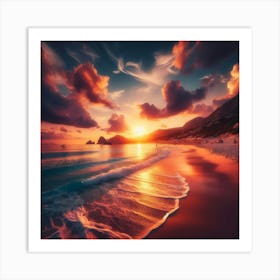 Sunset Stock Videos & Royalty-Free Footage 1 Art Print