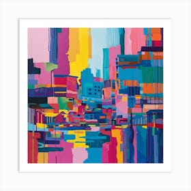 Abstract Travel Collection Seoul South Korea 8 Art Print