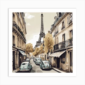 Paris Street Scene Art Print