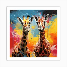 Giraffes 2 Art Print