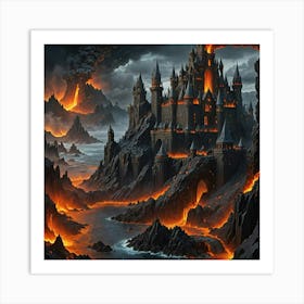 Carbon Lava Castle Art Print