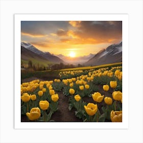 Yellow Tulips 3 Art Print