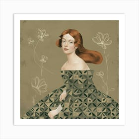 Vintage Woman Art Print