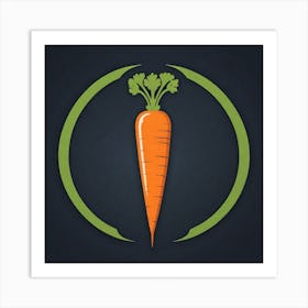 Carrot In A Circle 1 Art Print