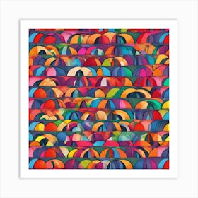 Half Moons Rainbow Art Print (5) Art Print