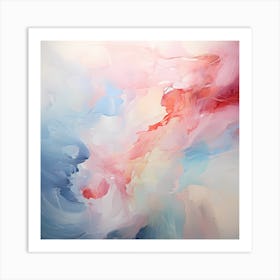 Cotton Candy Dreams: Subtle Brushwork Art Print