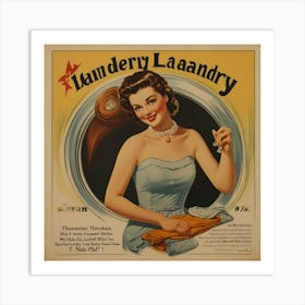 Default Default Vintage And Retro Laundry Advertising Aestethi 2 (2) Art Print