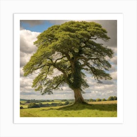 Lone Tree In A Field 1 Art Print