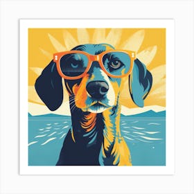 Dog In Sunglasses Pop Art Print