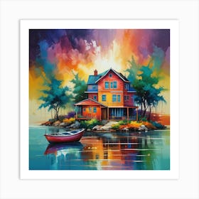 House On The Lake Art Print