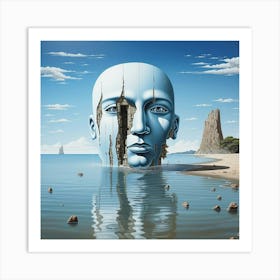 Head In The Water Art Print