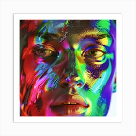 Holographic Face Art Print