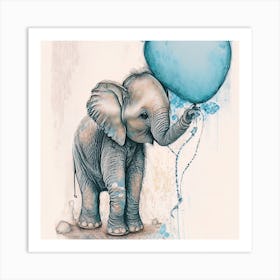 Baby Elephant Canvas Print Art Print
