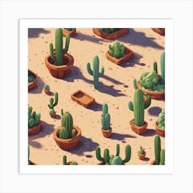 Cactus Garden 3 Art Print