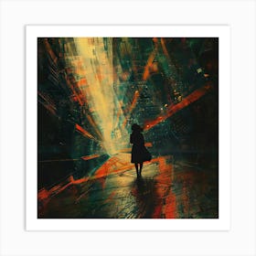 Woman In The Shadows Art Print