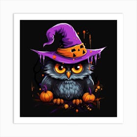 Halloween Owl 1 Art Print