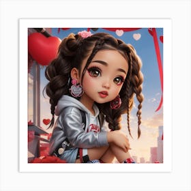 Valentine Girl Art Print