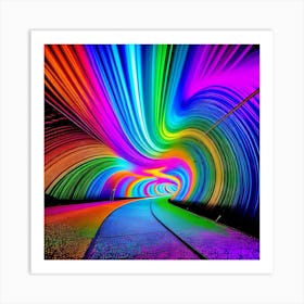 Rainbow Tunnel Art Print