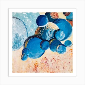 Abstract Water Bubbles Art Print