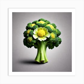 Broccoli Flower 9 Art Print