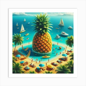 Pineapple Island 1 Art Print