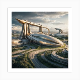 Futuristic City 1 Art Print