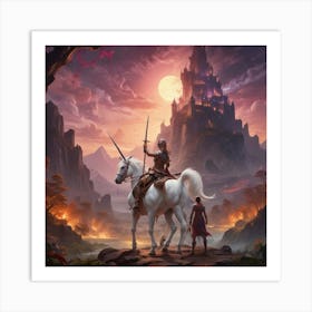 Knight On Horseback 4 Art Print