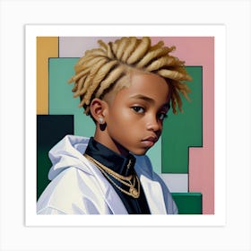 Young Boy With locks Art Print