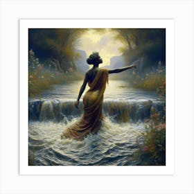 Woman In The Water 9 Art Print